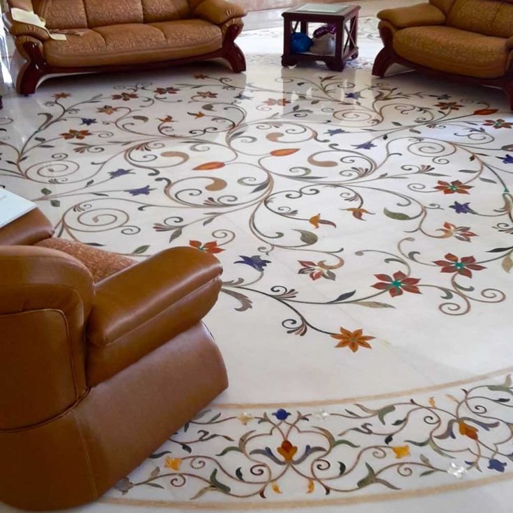 Best Makrana Inlay Marble Floor in india