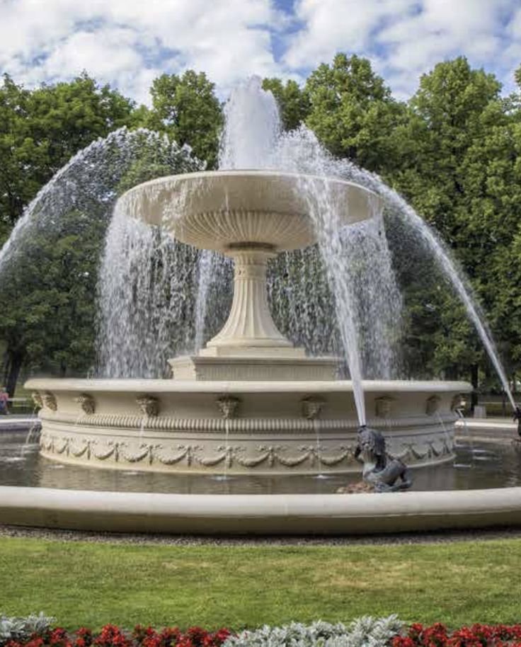 stone marble fountain