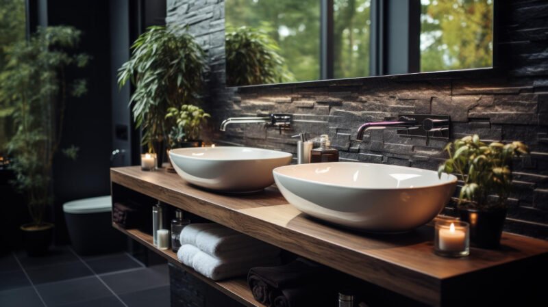 Exquisite Marble Bathtubs with a Gold Cross Accent